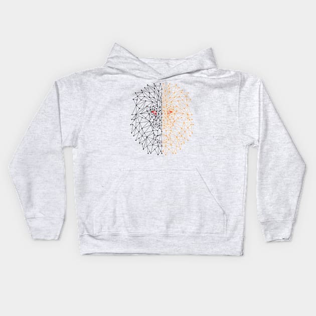 Lion geometric Kids Hoodie by Illusion Art